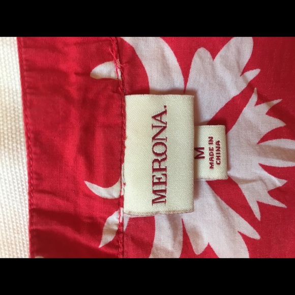 Merona Red and White Floral Tunic - Picture 3 of 3